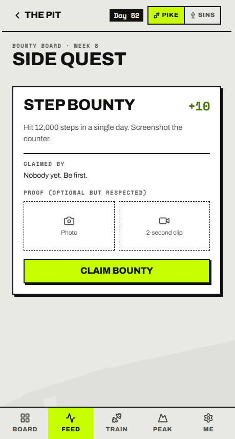 The bounty board: this week's side quest, its bonus and who claimed it
